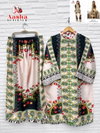 Turkis Vol 6 By Aasha Modal Sattin Printed Co Ord Set Wholesalers In Delhi